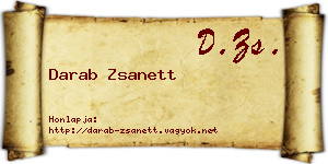 Darab Zsanett névjegykártya
